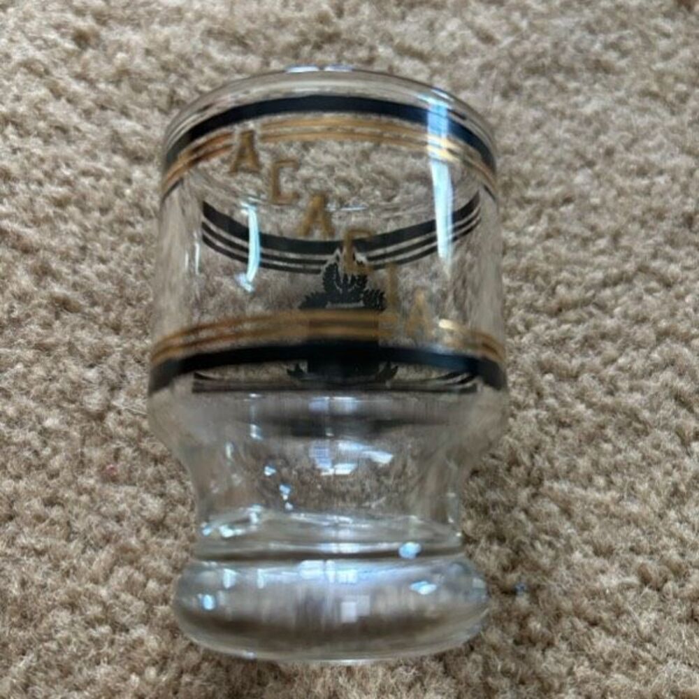 Acacia Gold Shield Glass Shot Glass